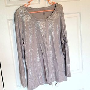 Ana shimmery long sleeve shirt
